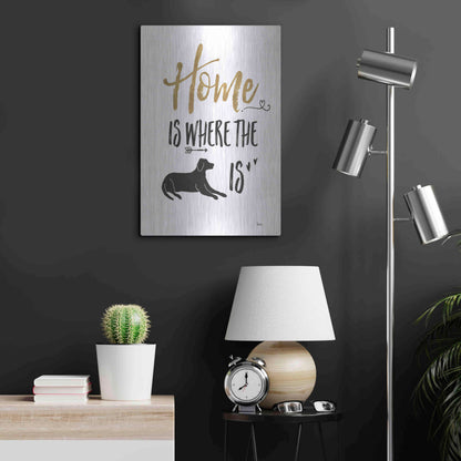 Luxe Metal Art 'Pet Love I' by Veronique Charron, Metal Wall Art,16x24