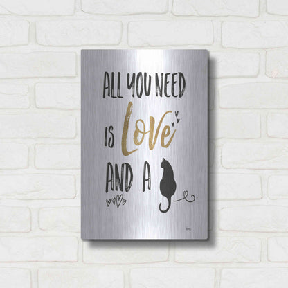 Luxe Metal Art 'Pet Love IV' by Veronique Charron, Metal Wall Art,12x16