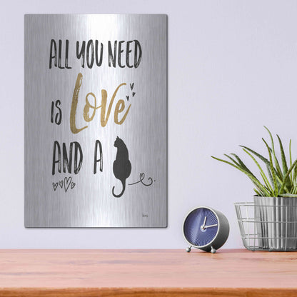 Luxe Metal Art 'Pet Love IV' by Veronique Charron, Metal Wall Art,12x16