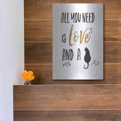 Luxe Metal Art 'Pet Love IV' by Veronique Charron, Metal Wall Art,12x16