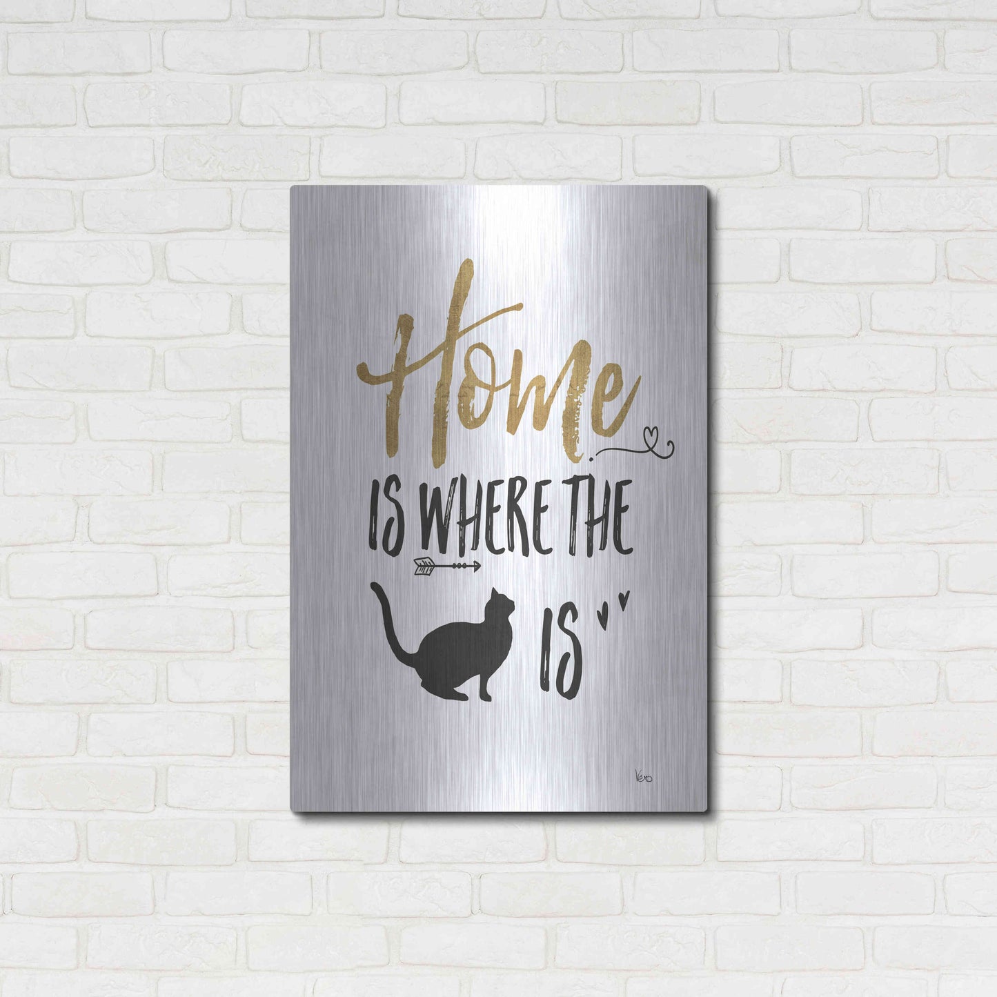 Luxe Metal Art 'Pet Love III' by Veronique Charron, Metal Wall Art,24x36