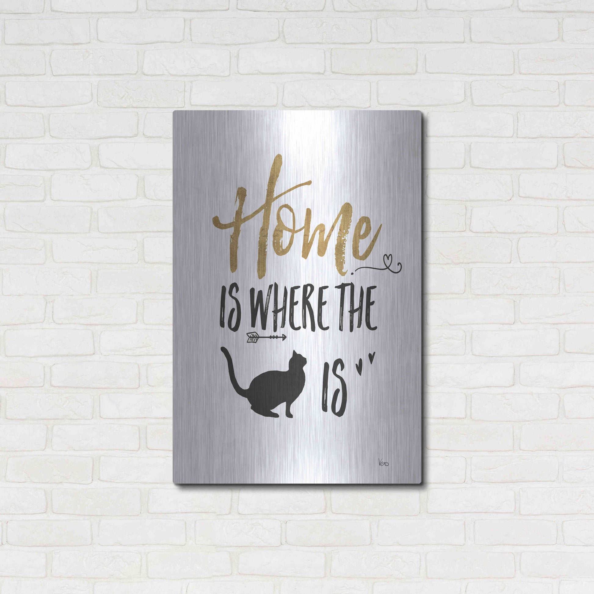 Luxe Metal Art 'Pet Love III' by Veronique Charron, Metal Wall Art,24x36