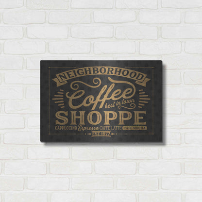Luxe Metal Art 'Coffee and Friends IV' by Veronique Charron, Metal Wall Art,24x16