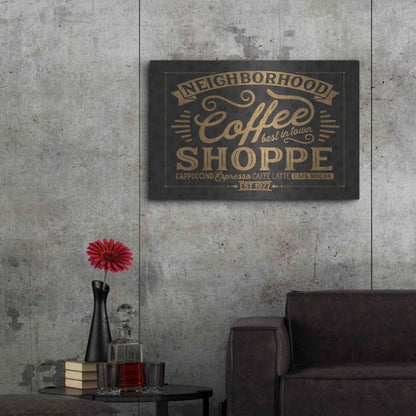 Luxe Metal Art 'Coffee and Friends IV' by Veronique Charron, Metal Wall Art,36x24