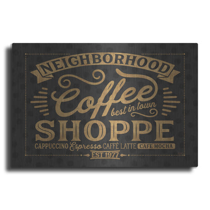 Luxe Metal Art 'Coffee and Friends IV' by Veronique Charron, Metal Wall Art