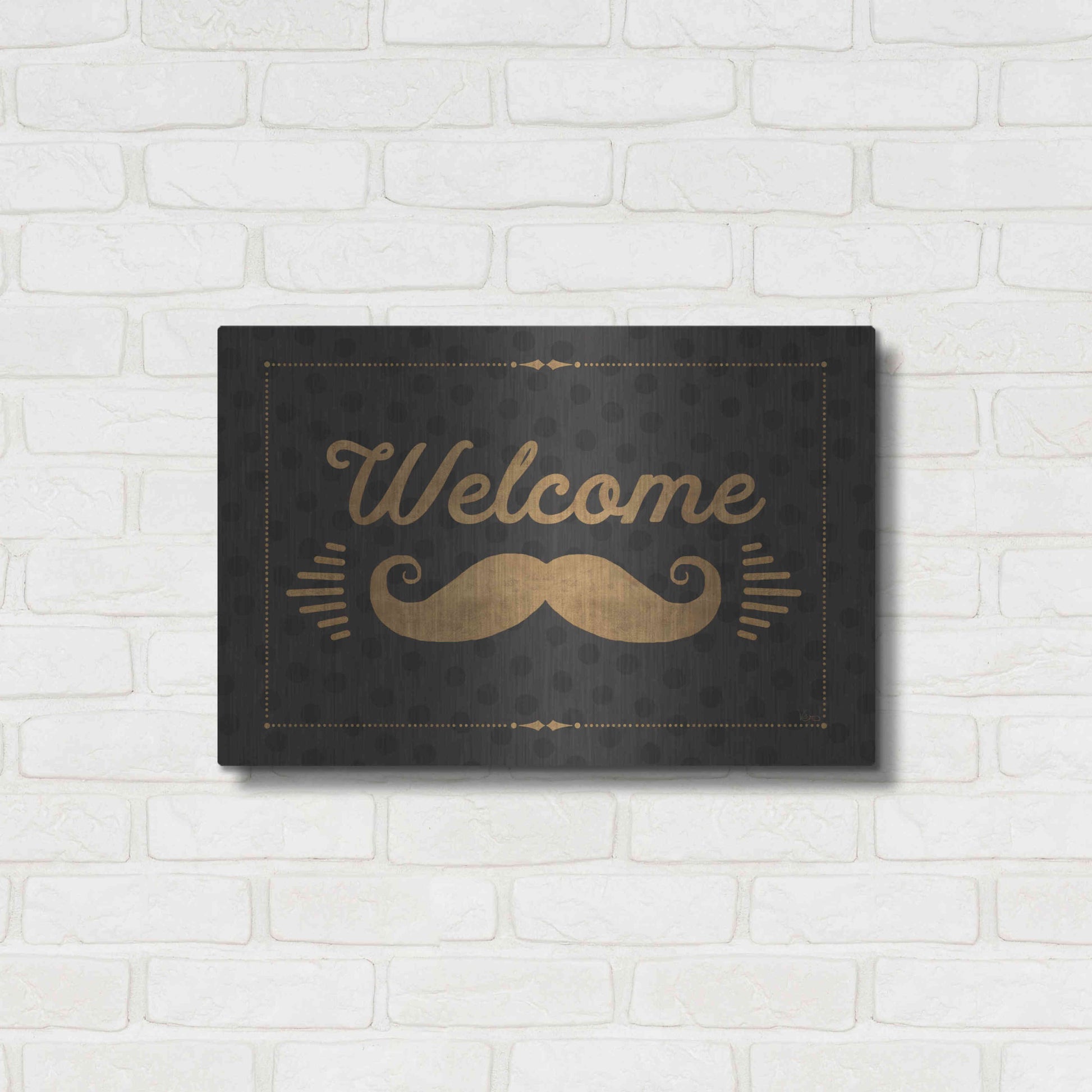 Luxe Metal Art 'Coffee and Friends V' by Veronique Charron, Metal Wall Art,24x16