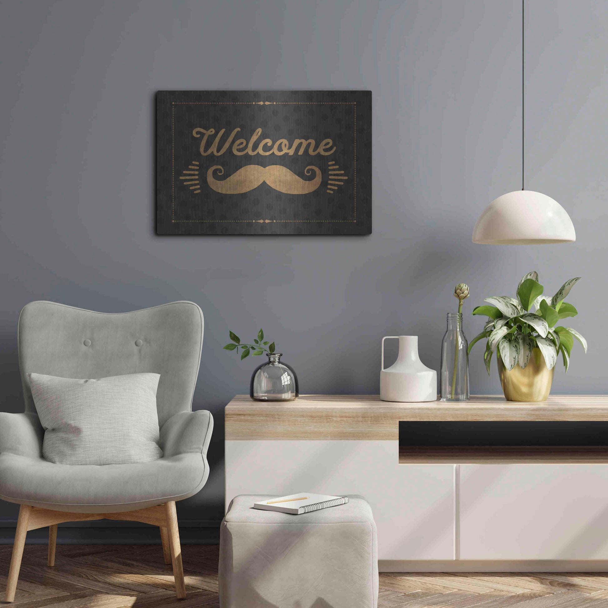 Luxe Metal Art 'Coffee and Friends V' by Veronique Charron, Metal Wall Art,24x16