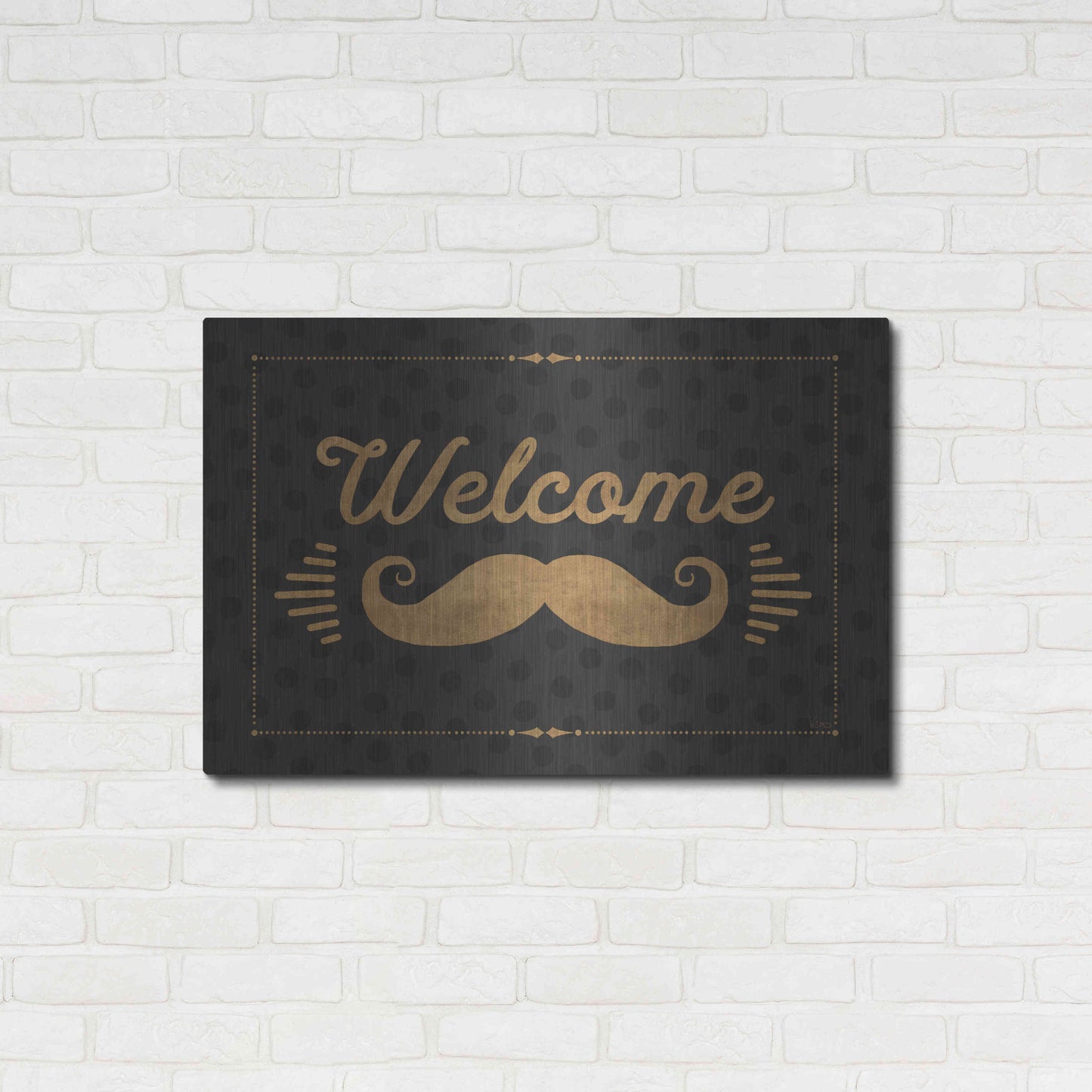Luxe Metal Art 'Coffee and Friends V' by Veronique Charron, Metal Wall Art,36x24