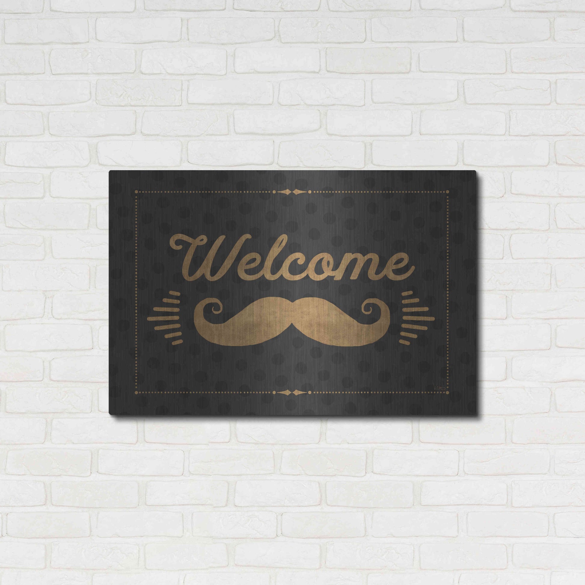 Luxe Metal Art 'Coffee and Friends V' by Veronique Charron, Metal Wall Art,36x24