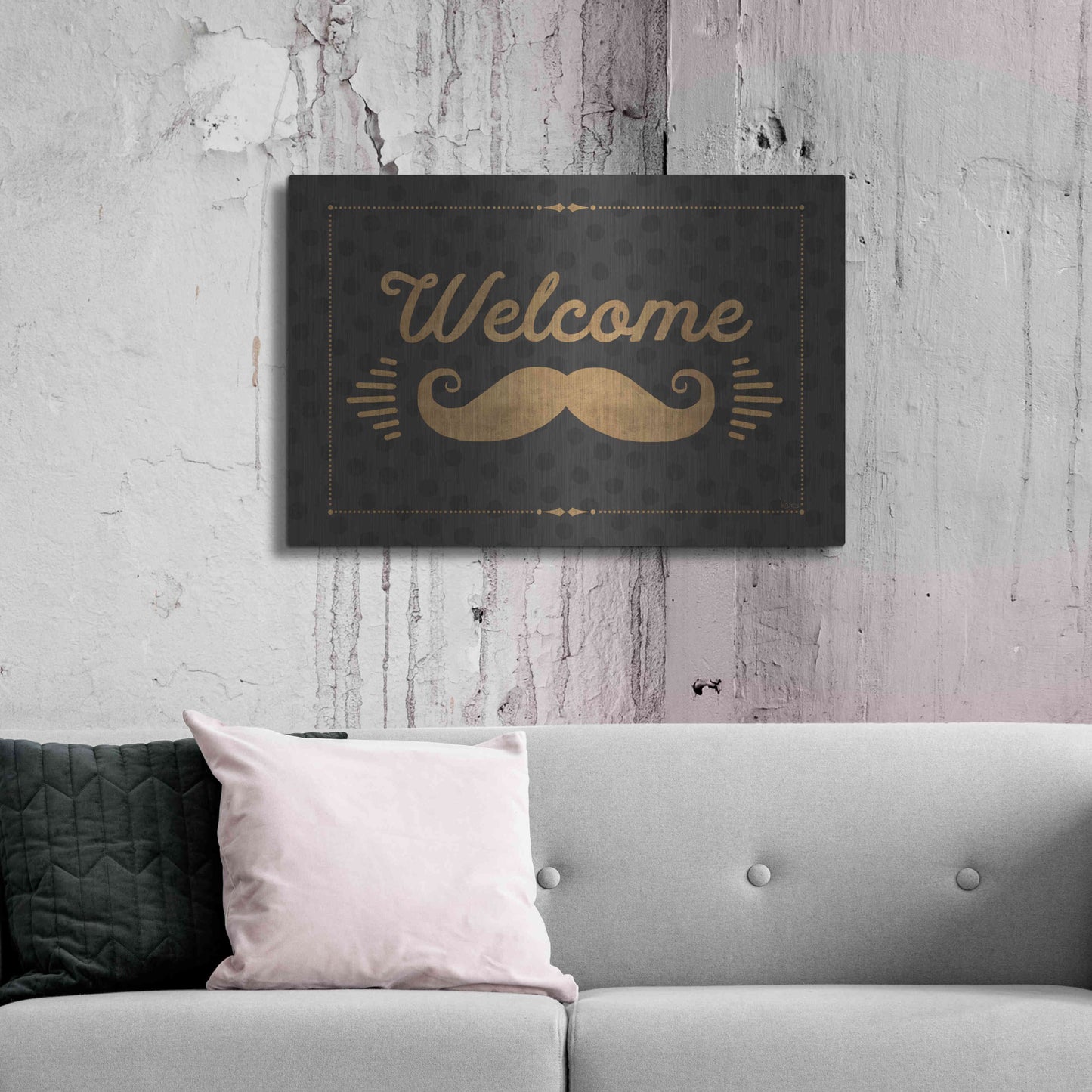 Luxe Metal Art 'Coffee and Friends V' by Veronique Charron, Metal Wall Art,36x24