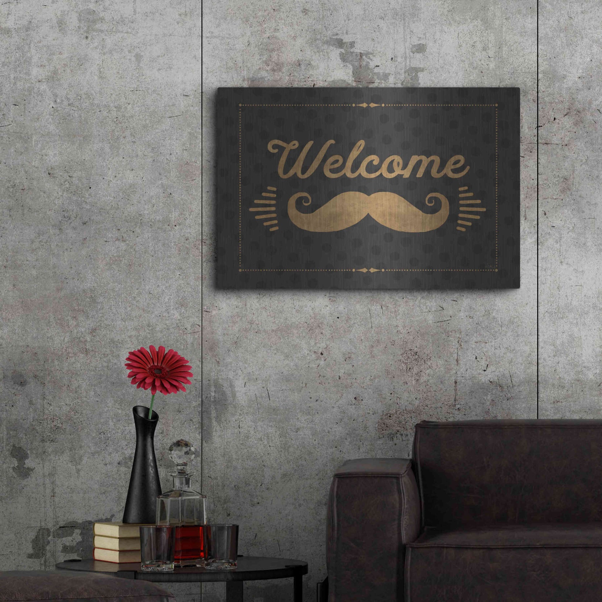 Luxe Metal Art 'Coffee and Friends V' by Veronique Charron, Metal Wall Art,36x24