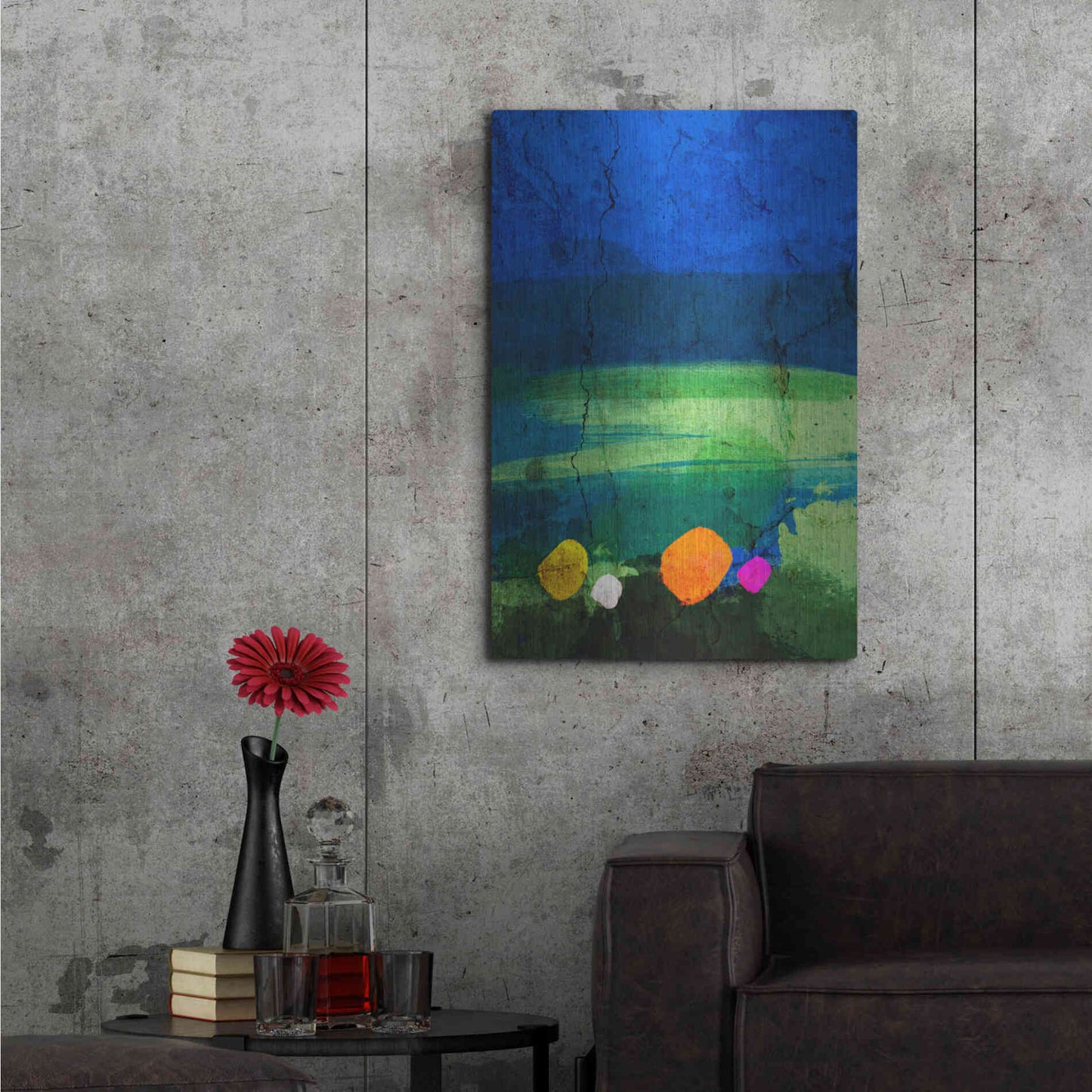 Luxe Metal Art 'A Walk in the Meadow' by Cesare Bellassai, Metal Wall Art,24x36