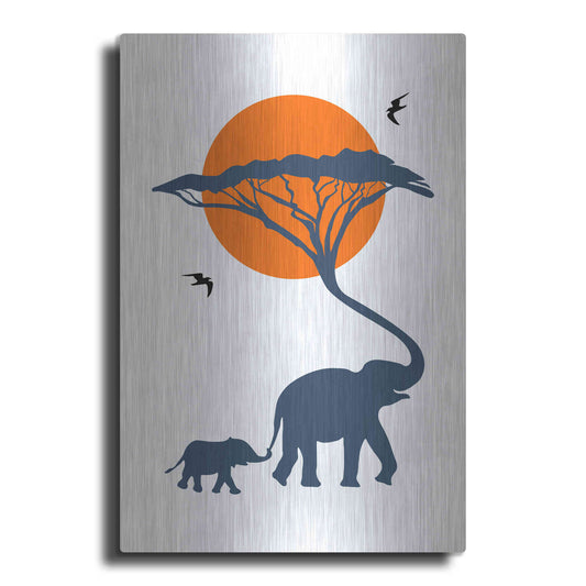 Luxe Metal Art 'Africa Family' by Cesare Bellassai, Metal Wall Art