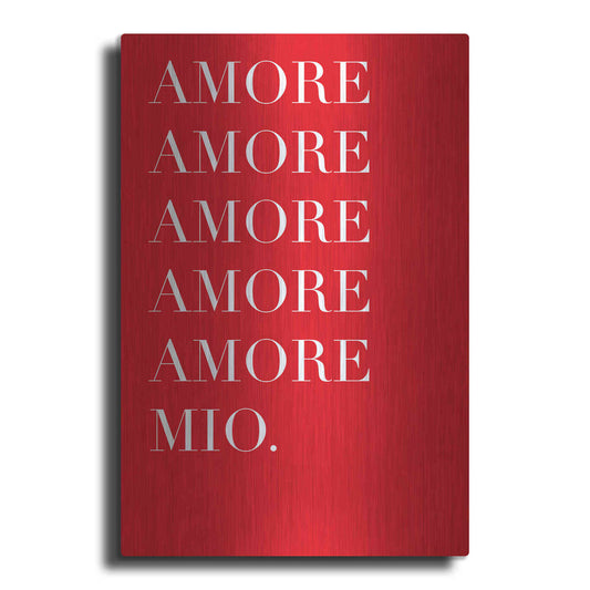 Luxe Metal Art 'Amore Mio Amore Mio' by Cesare Bellassai, Metal Wall Art