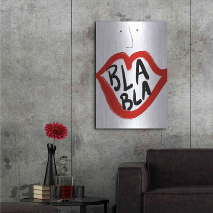 Luxe Metal Art 'Bla Bla' by Cesare Bellassai, Metal Wall Art,24x36