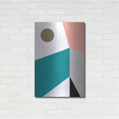 Luxe Metal Art 'Elementary Shapes' by Cesare Bellassai, Metal Wall Art,24x36