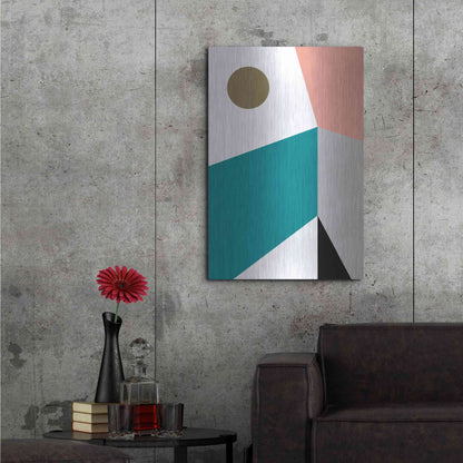 Luxe Metal Art 'Elementary Shapes' by Cesare Bellassai, Metal Wall Art,24x36