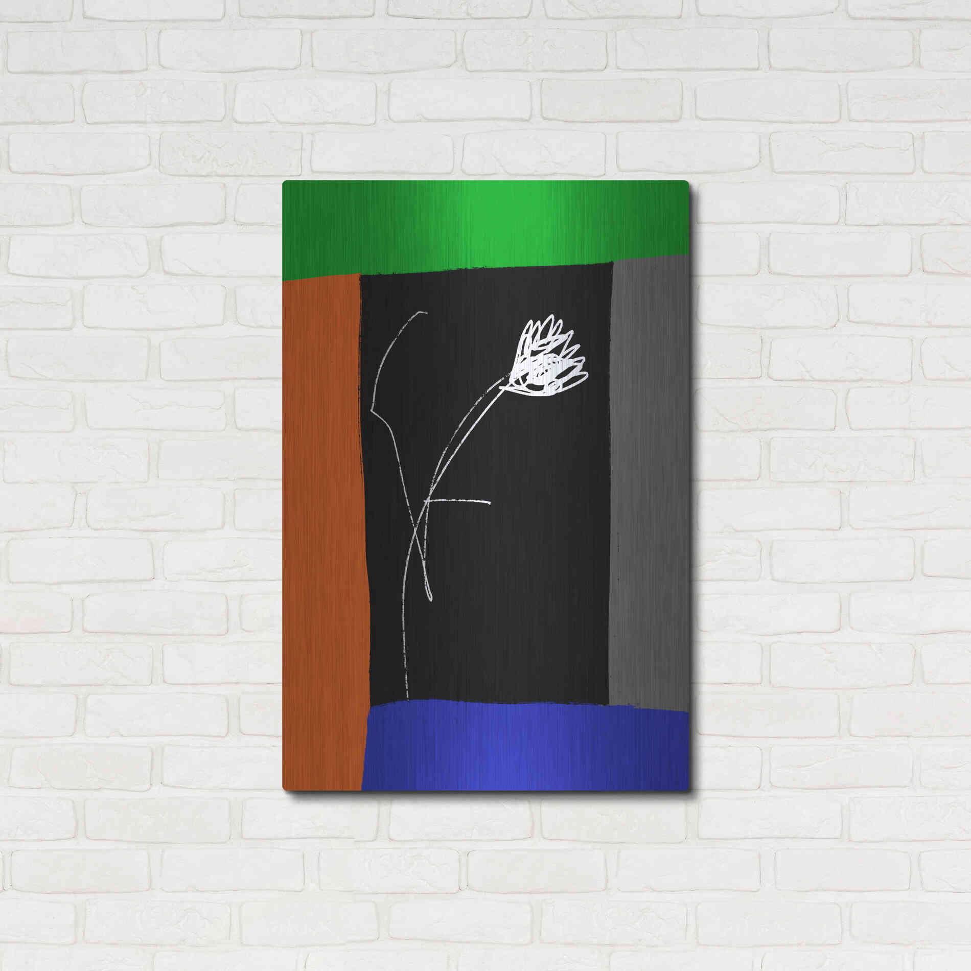 Luxe Metal Art 'Flower Of Freedom' by Cesare Bellassai, Metal Wall Art,24x36