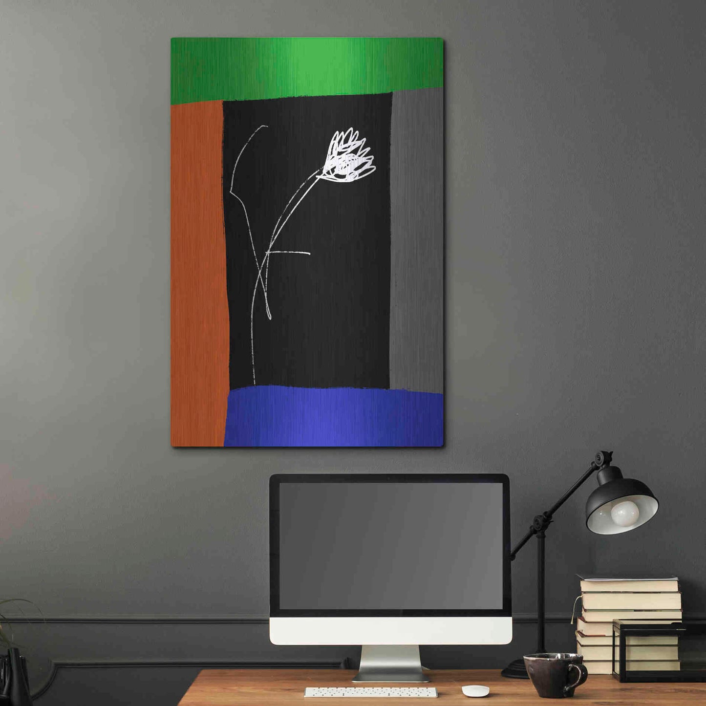 Luxe Metal Art 'Flower Of Freedom' by Cesare Bellassai, Metal Wall Art,24x36