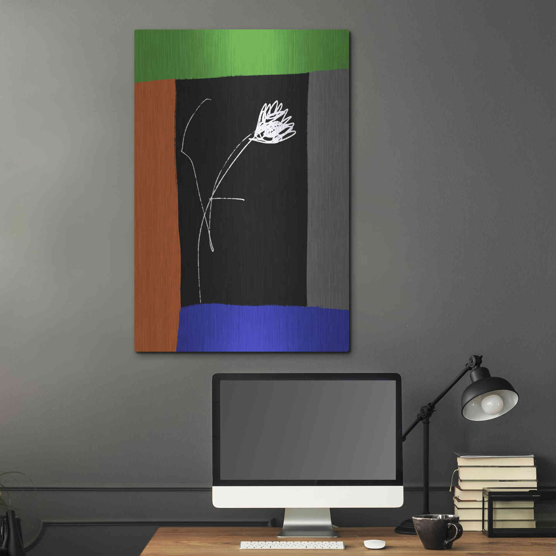 Luxe Metal Art 'Flower Of Freedom' by Cesare Bellassai, Metal Wall Art,24x36