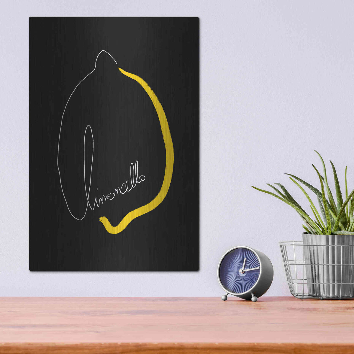 Luxe Metal Art 'Limoncello' by Cesare Bellassai, Metal Wall Art,12x16