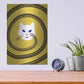 Luxe Metal Art 'Meow' by Cesare Bellassai, Metal Wall Art,12x16