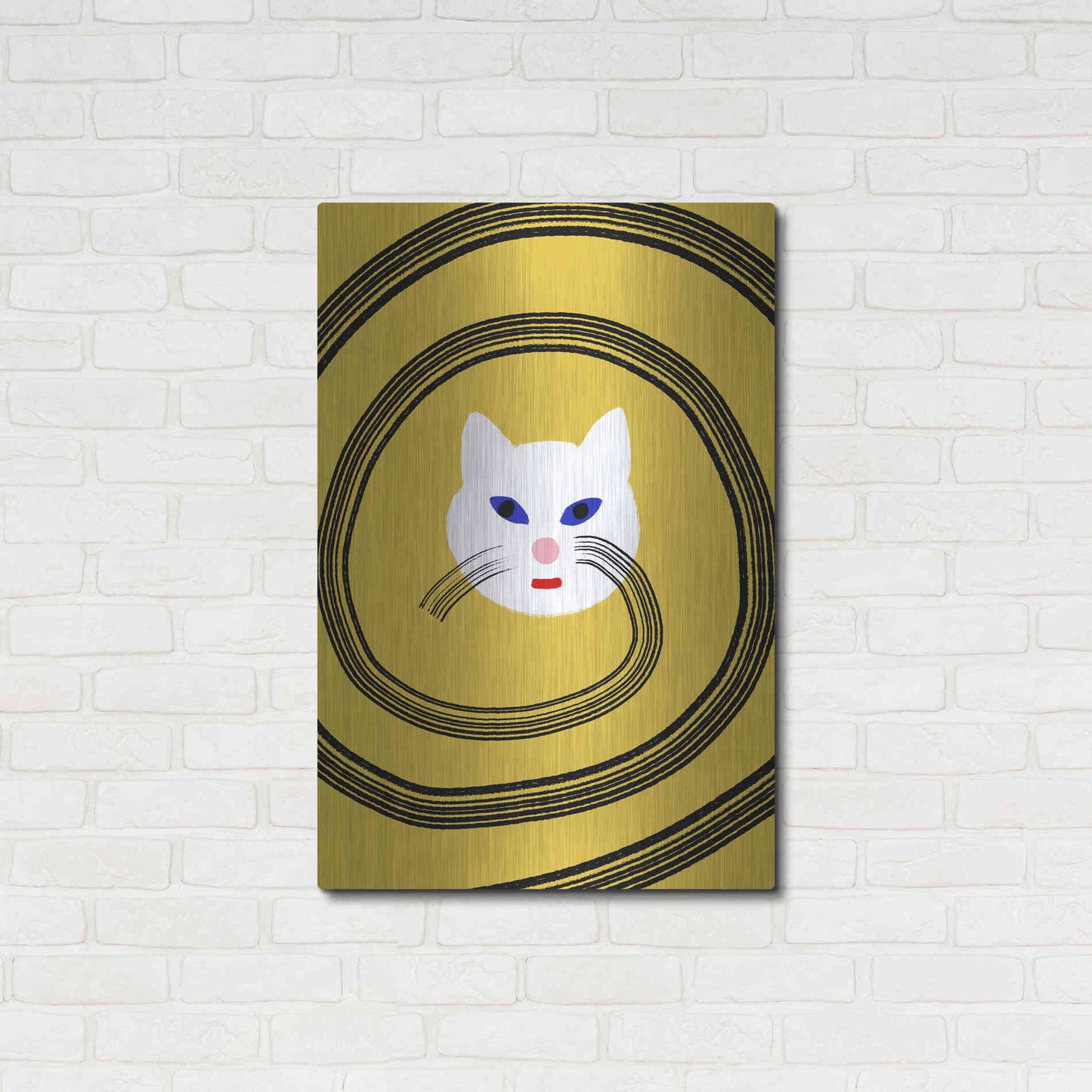 Luxe Metal Art 'Meow' by Cesare Bellassai, Metal Wall Art,24x36