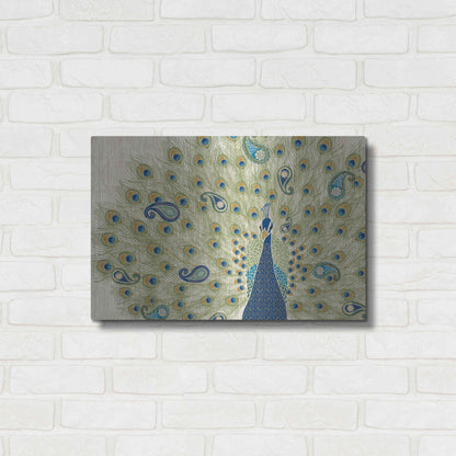 Luxe Metal Art 'Peacock Paradise II' by Veronique Charron, Metal Wall Art,24x16