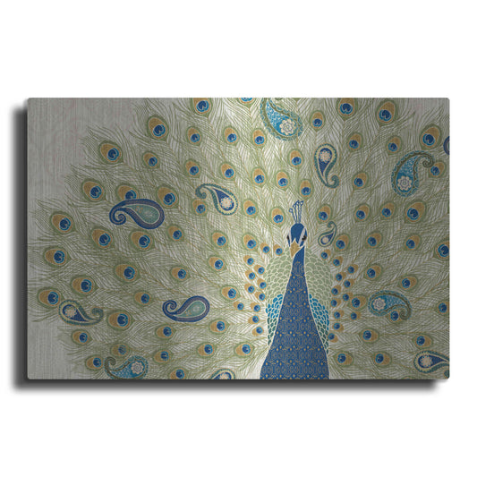 Luxe Metal Art 'Peacock Paradise II' by Veronique Charron, Metal Wall Art