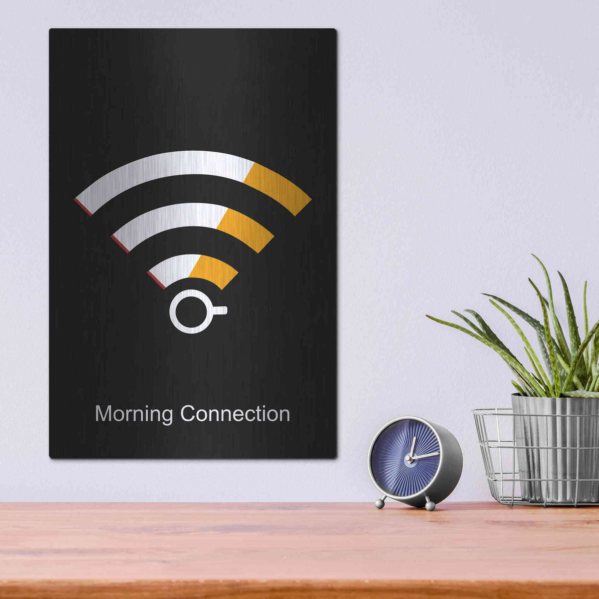 Luxe Metal Art 'Morning Connection' by Cesare Bellassai, Metal Wall Art,12x16