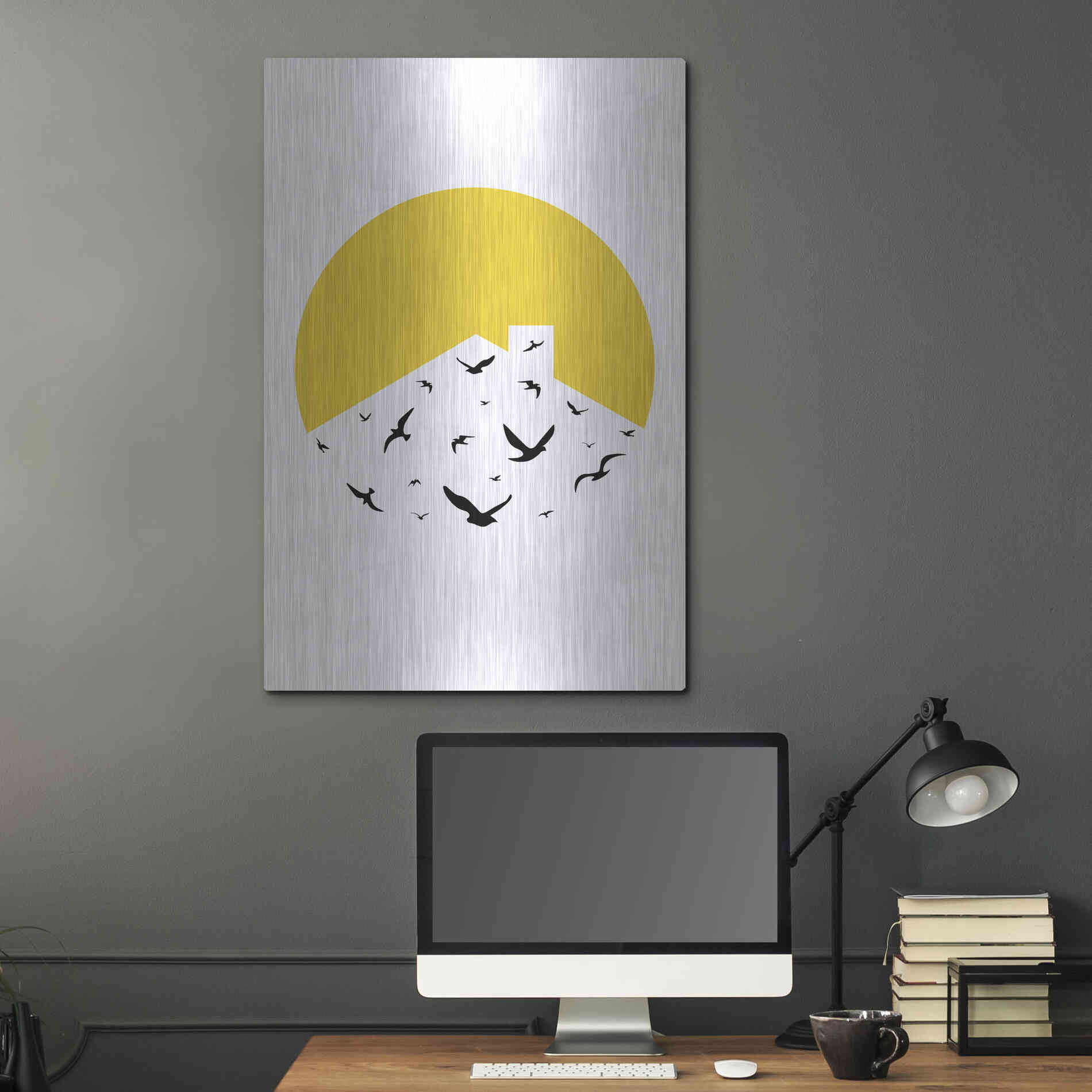 Luxe Metal Art 'Morning Sunshine' by Cesare Bellassai, Metal Wall Art,24x36