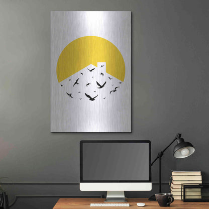 Luxe Metal Art 'Morning Sunshine' by Cesare Bellassai, Metal Wall Art,24x36