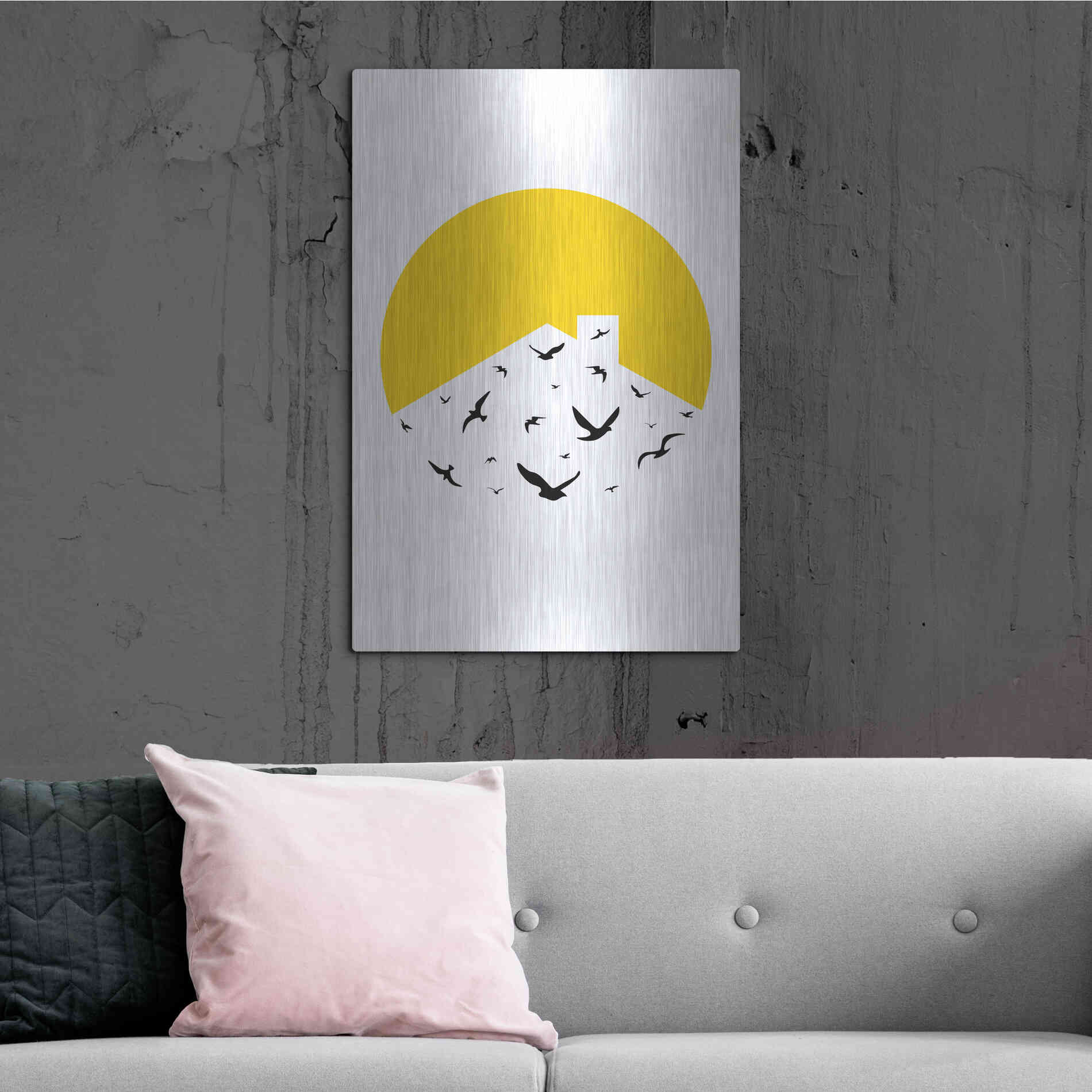 Luxe Metal Art 'Morning Sunshine' by Cesare Bellassai, Metal Wall Art,24x36