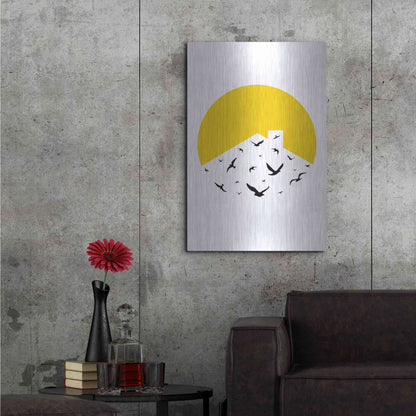 Luxe Metal Art 'Morning Sunshine' by Cesare Bellassai, Metal Wall Art,24x36