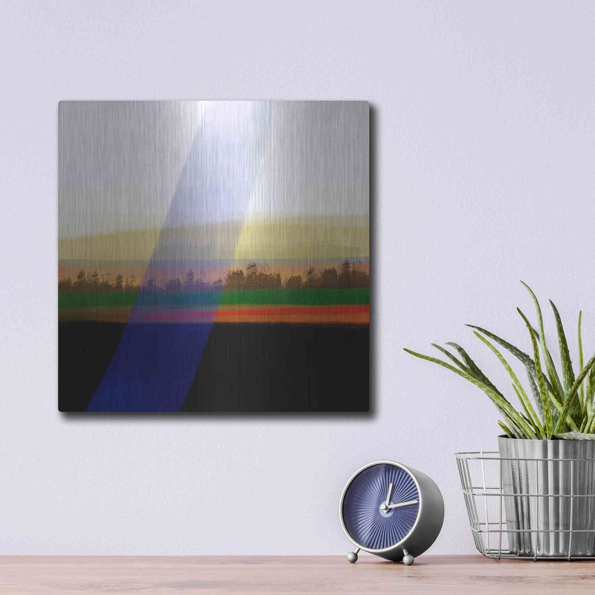 Luxe Metal Art 'Morning Thought' by Cesare Bellassai, Metal Wall Art,12x12