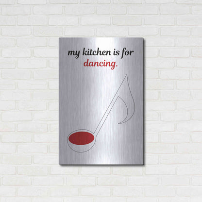 Luxe Metal Art 'My Kitchen is for Dancing' by Cesare Bellassai, Metal Wall Art,24x36