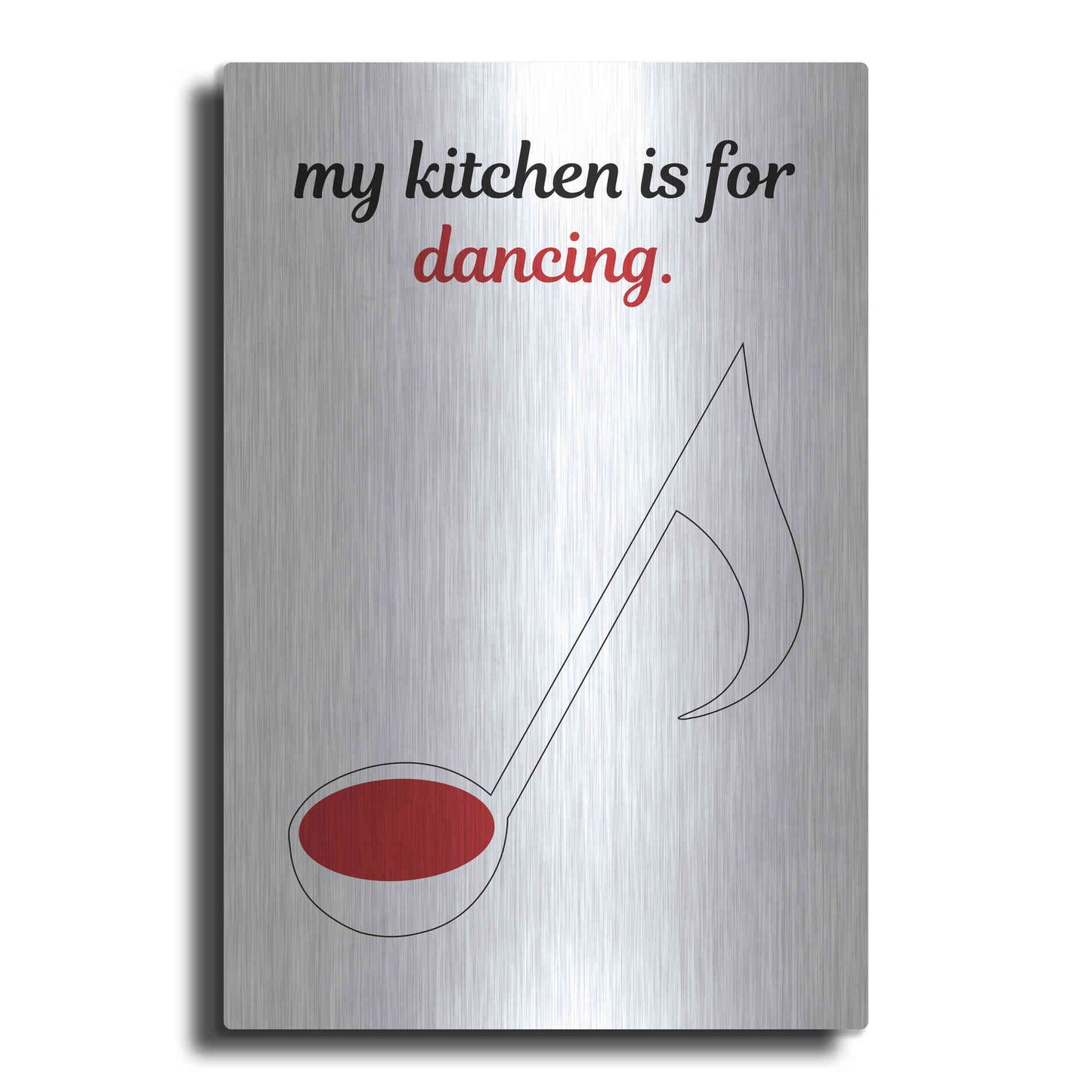 Luxe Metal Art 'My Kitchen is for Dancing' by Cesare Bellassai, Metal Wall Art