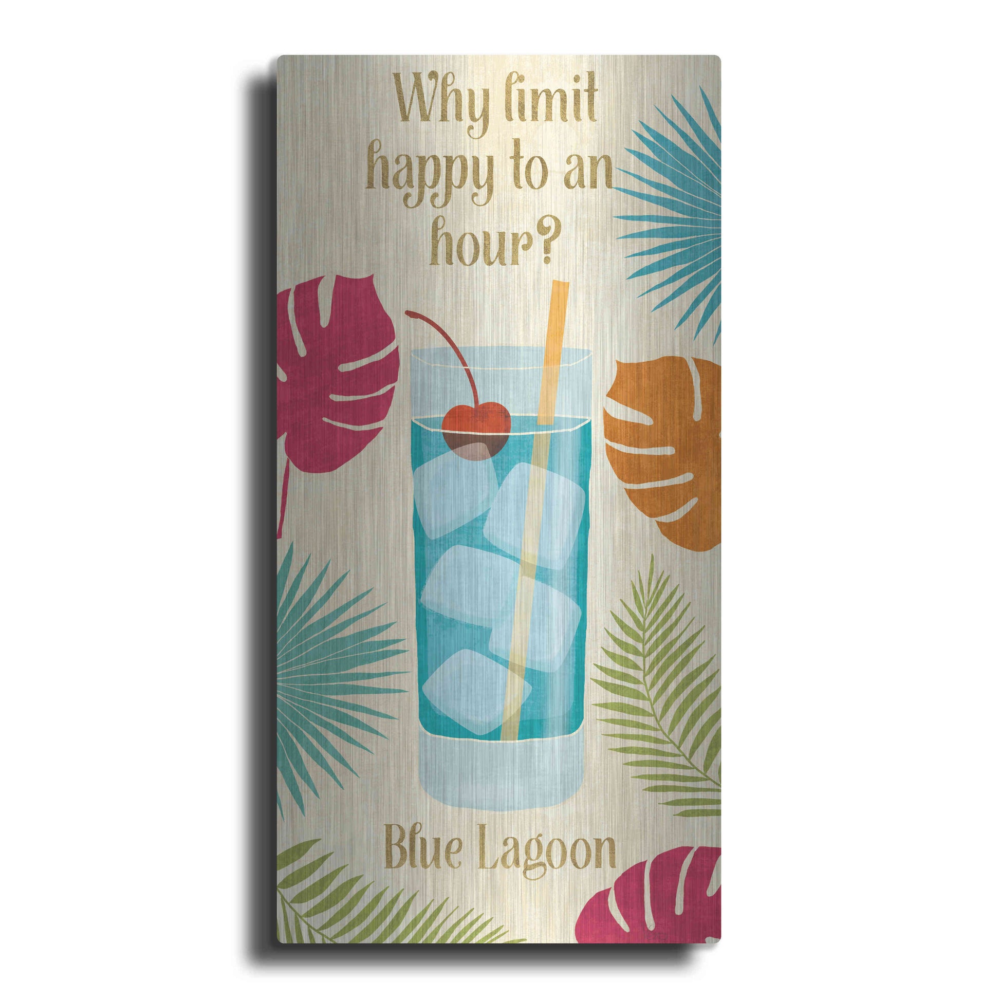 Luxe Metal Art 'Exotic Breeze XIV' by Veronique Charron, Metal Wall Art