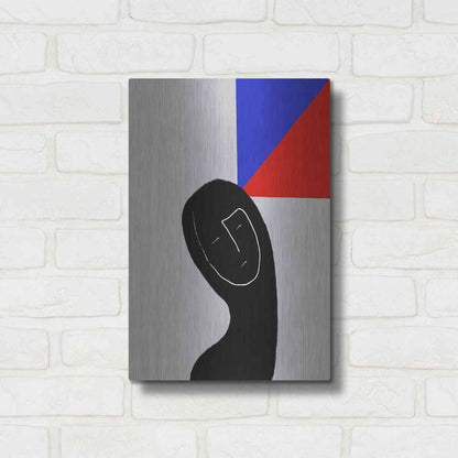 Luxe Metal Art 'Square Thought' by Cesare Bellassai, Metal Wall Art,12x16