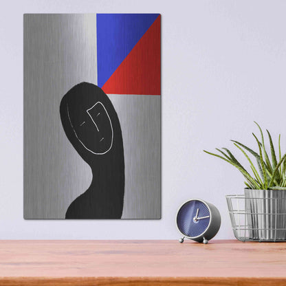 Luxe Metal Art 'Square Thought' by Cesare Bellassai, Metal Wall Art,12x16