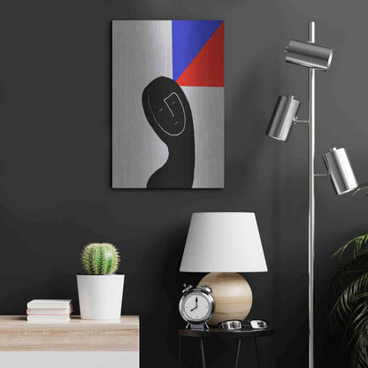 Luxe Metal Art 'Square Thought' by Cesare Bellassai, Metal Wall Art,16x24