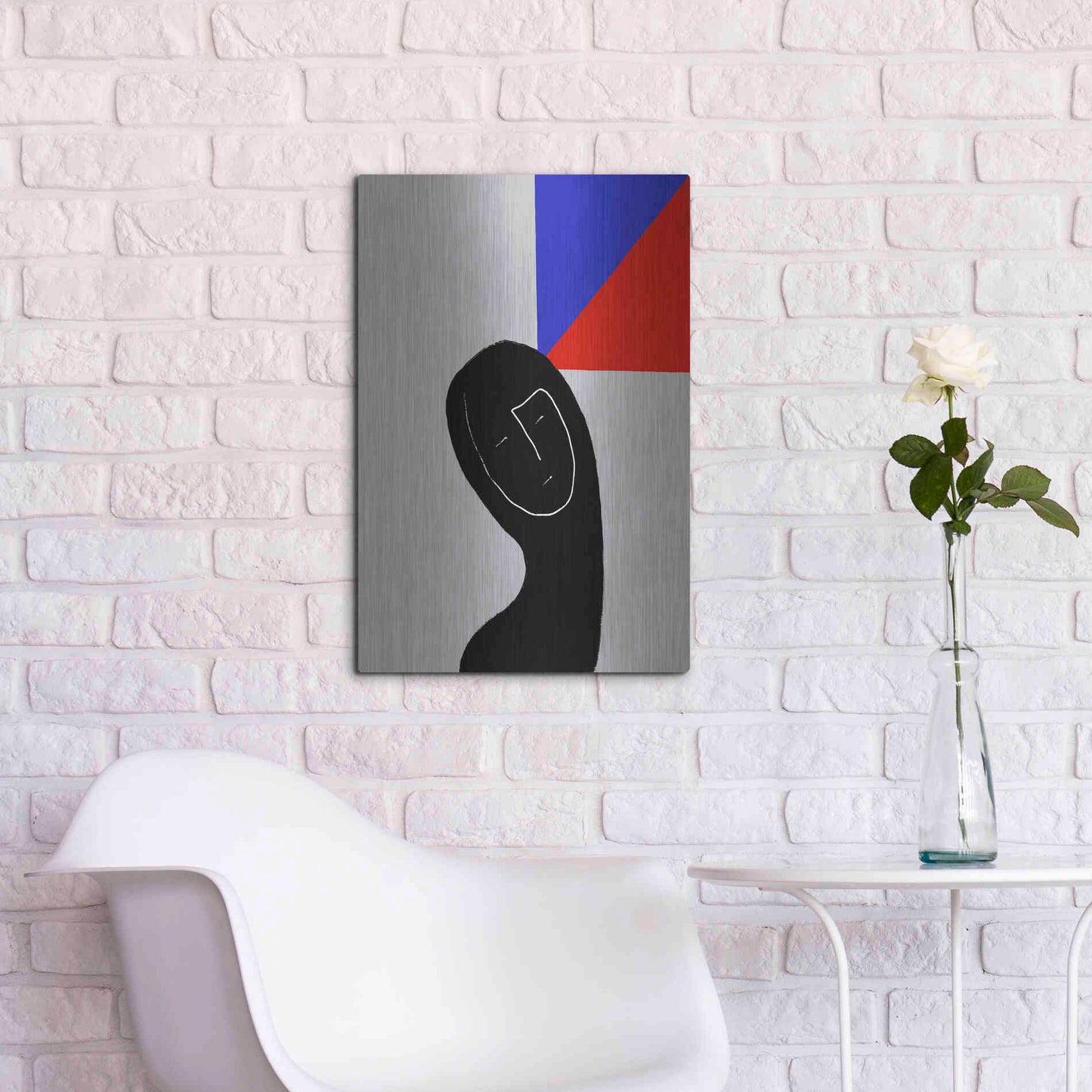 Luxe Metal Art 'Square Thought' by Cesare Bellassai, Metal Wall Art,16x24