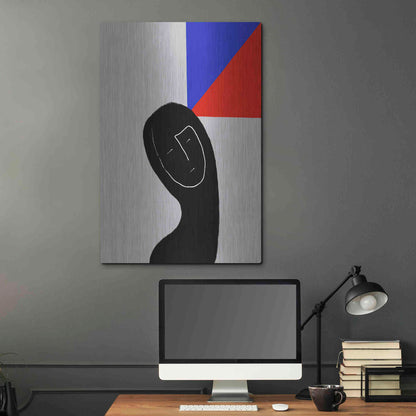 Luxe Metal Art 'Square Thought' by Cesare Bellassai, Metal Wall Art,24x36