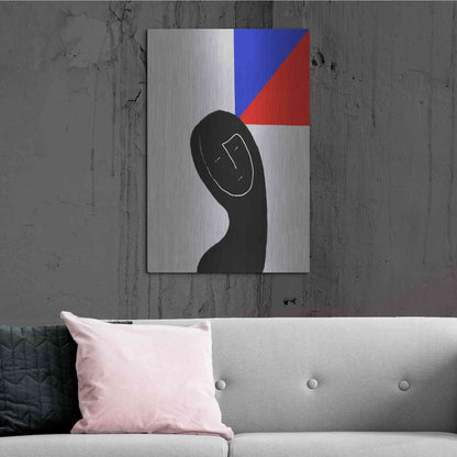 Luxe Metal Art 'Square Thought' by Cesare Bellassai, Metal Wall Art,24x36