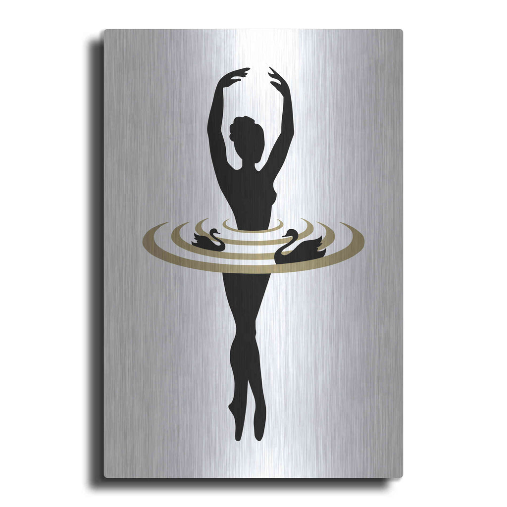 Luxe Metal Art 'The Black Swan' by Cesare Bellassai, Metal Wall Art