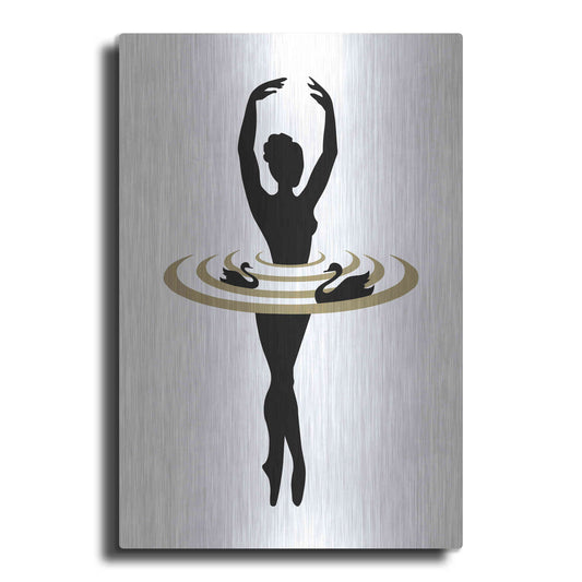 Luxe Metal Art 'The Black Swan' by Cesare Bellassai, Metal Wall Art