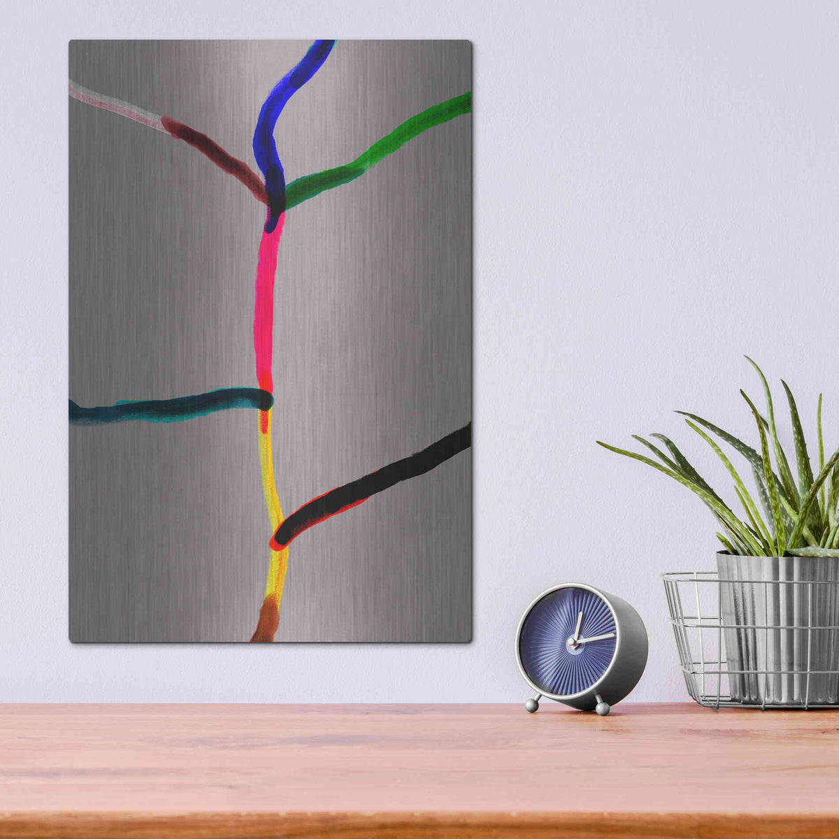 Luxe Metal Art 'The Tree of Happiness' by Cesare Bellassai, Metal Wall Art,12x16