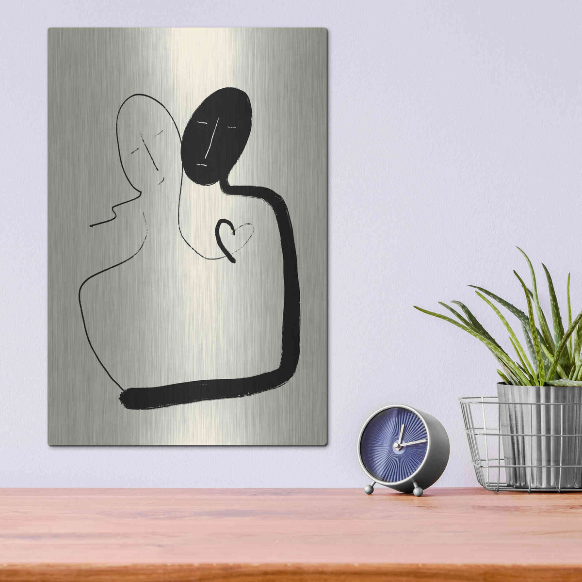 Luxe Metal Art 'Together' by Cesare Bellassai, Metal Wall Art,12x16