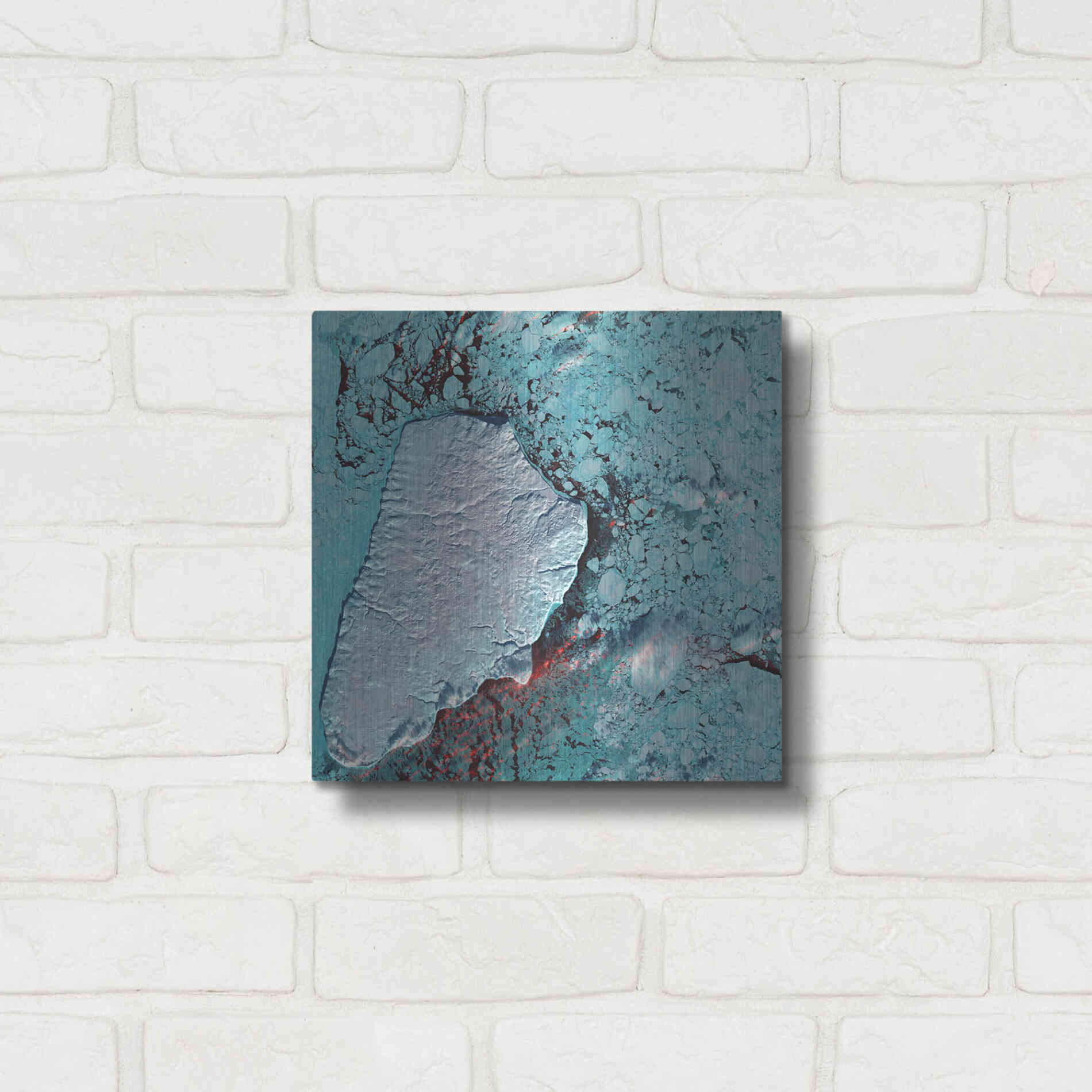 Luxe Metal Art 'Earth as Art: Akpatok Island' Metal Wall Art,12x12