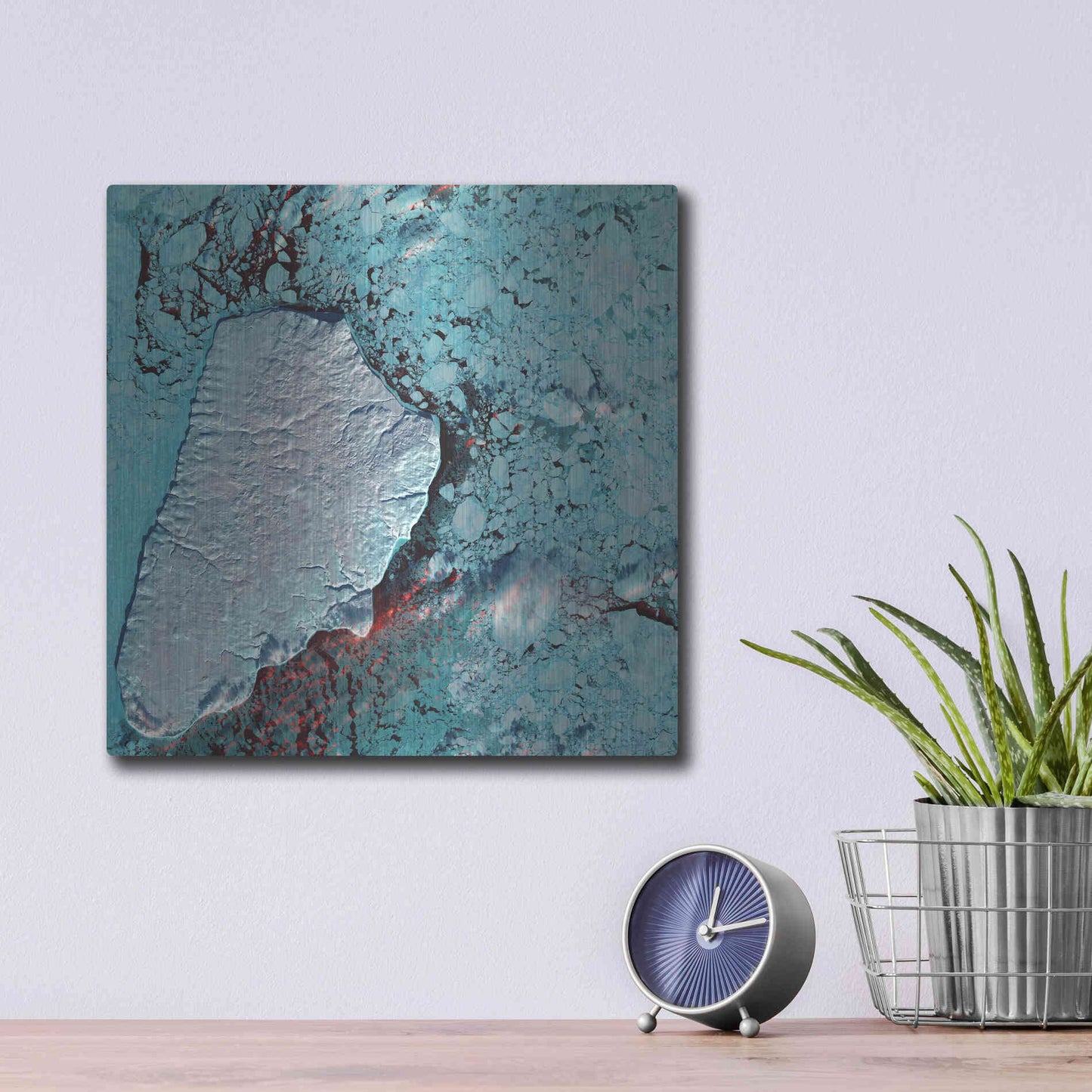 Luxe Metal Art 'Earth as Art: Akpatok Island' Metal Wall Art,12x12